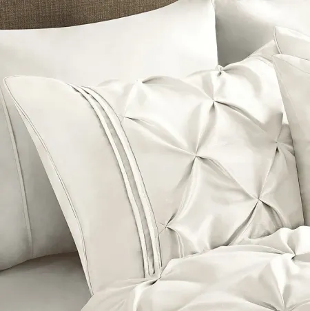 Janelle White 7 Pc Queen Comforter Set