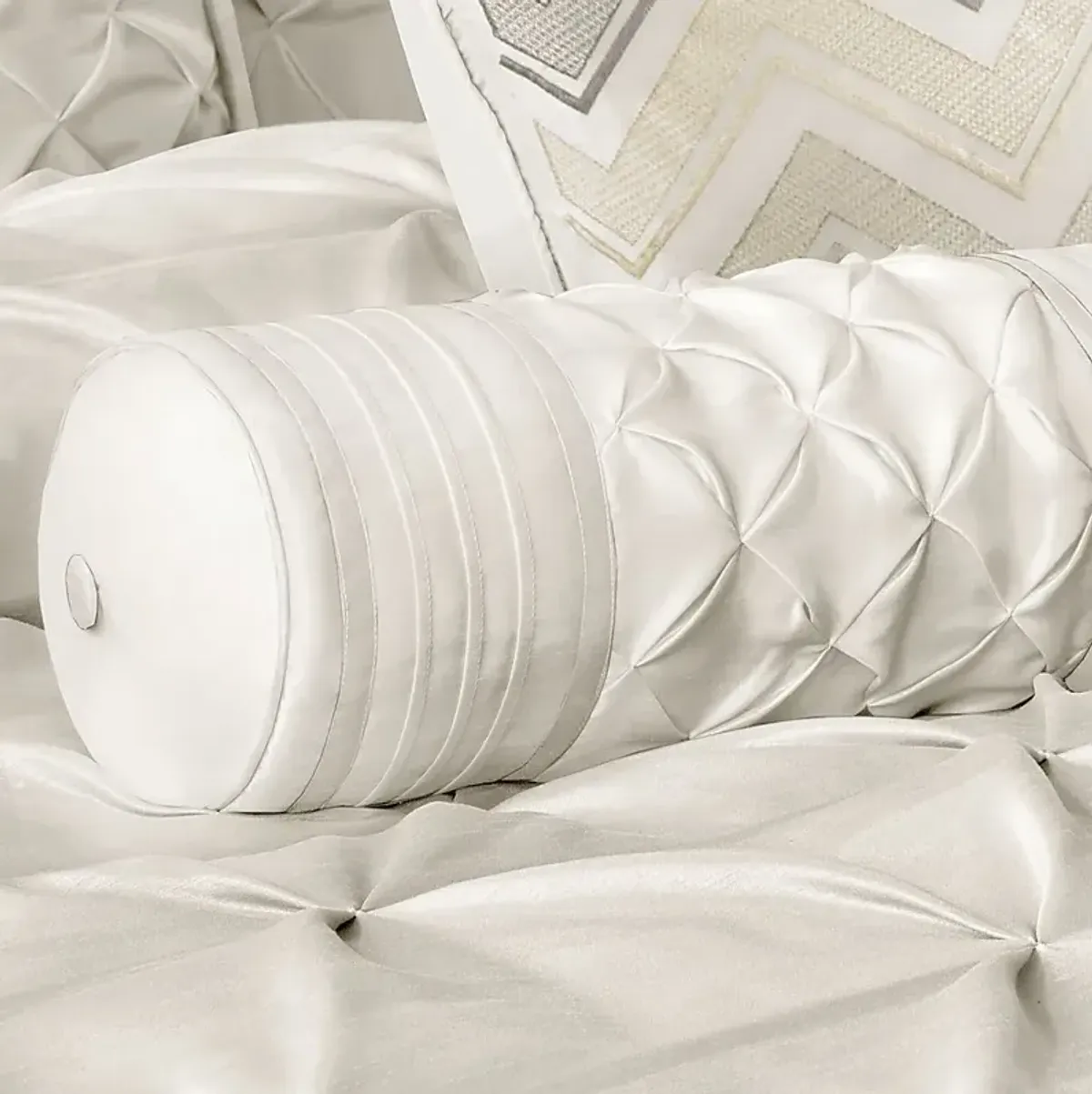 Janelle White 7 Pc King Comforter Set