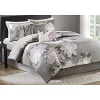 Katarina Gray 7 Pc King Comforter Set