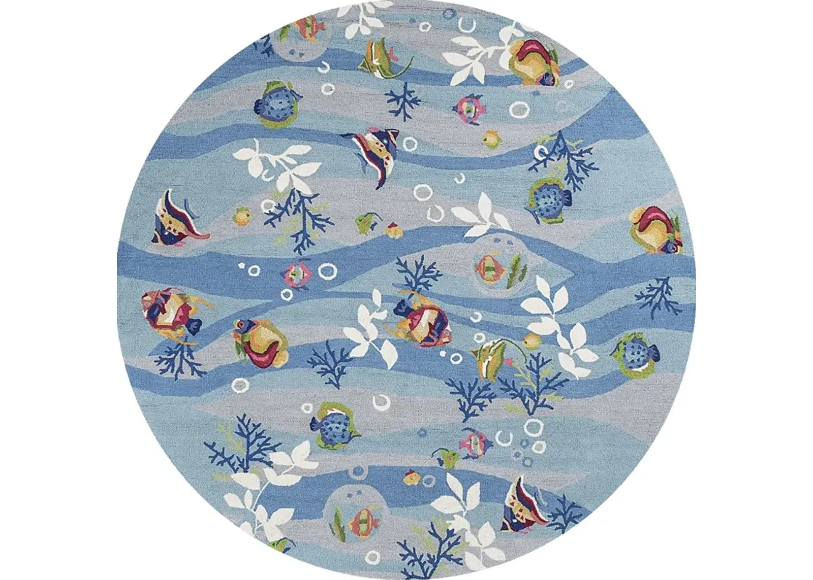 Dover Port Blue 7'6 Round Rug