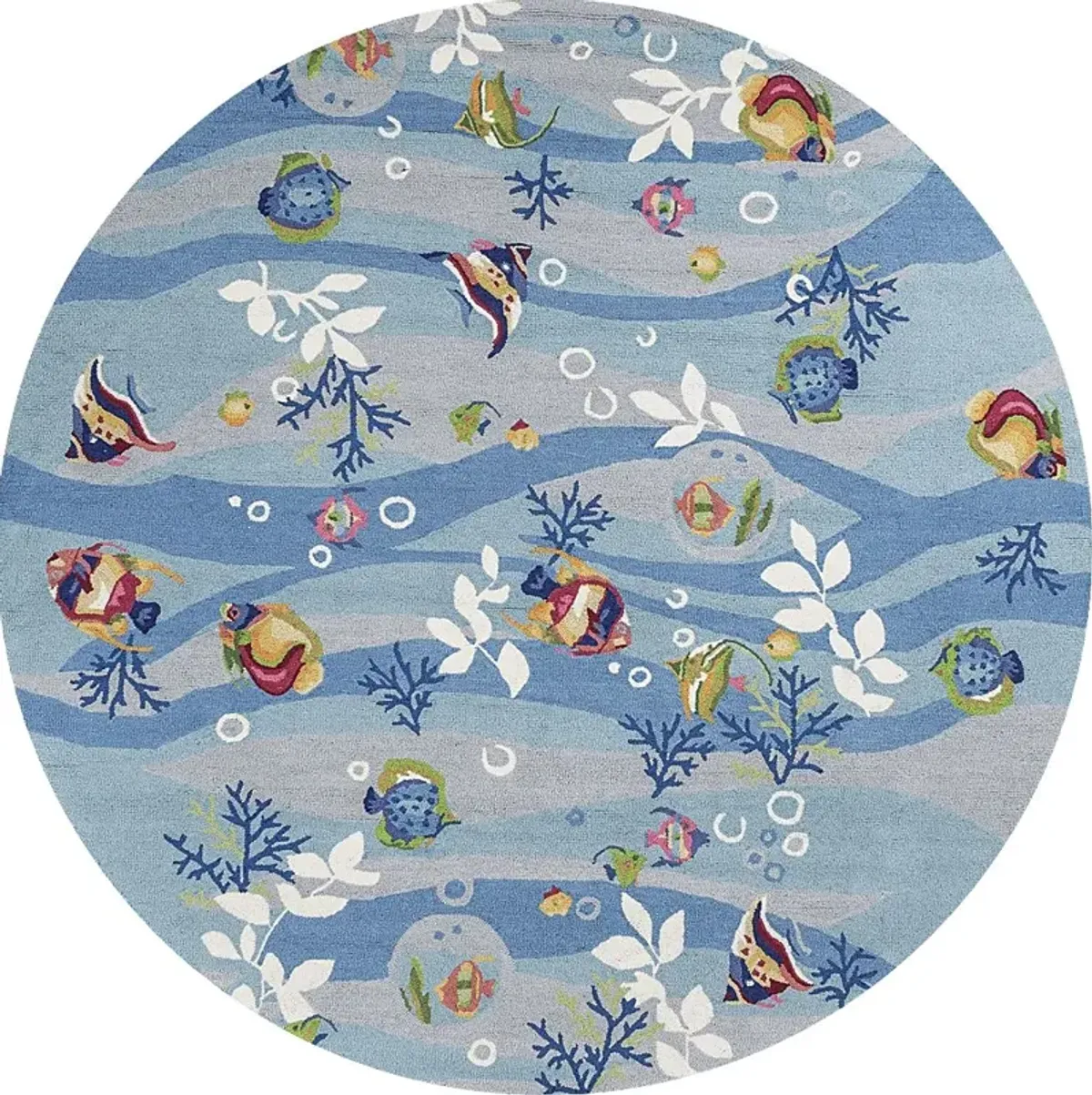 Dover Port Blue 7'6 Round Rug