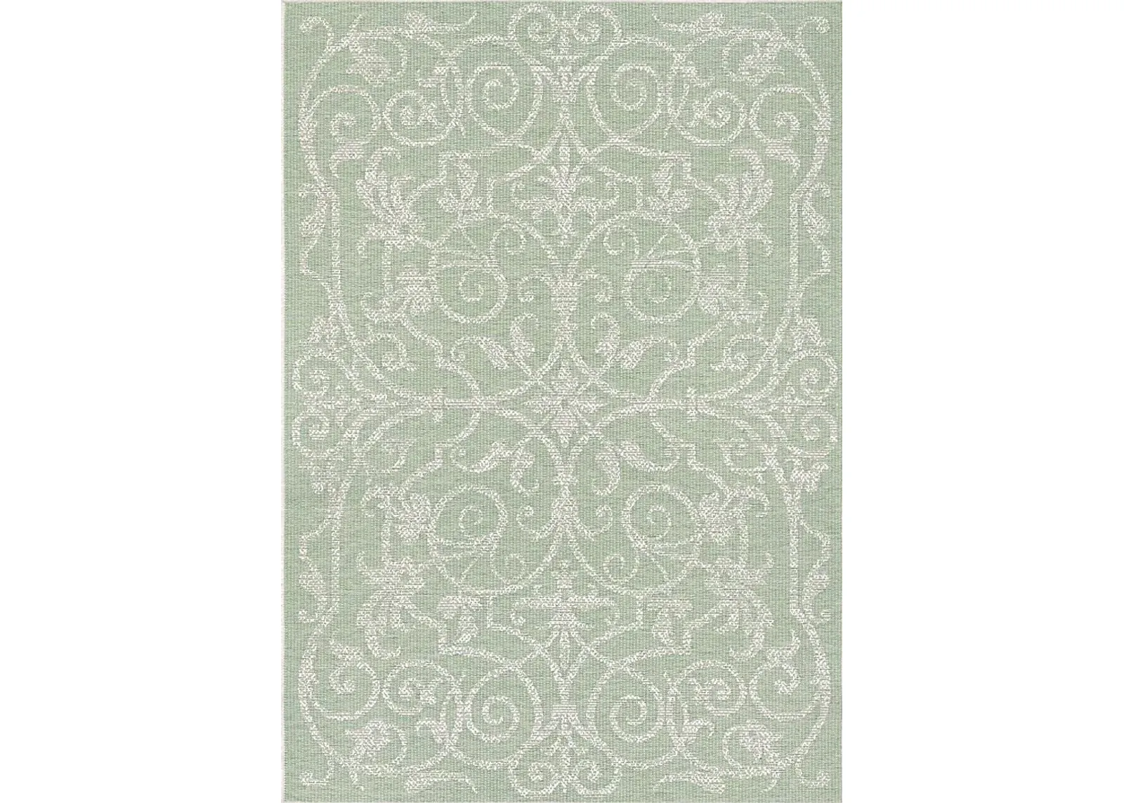 Toulon Green 5'3 x 7'6 Indoor/Outdoor Rug