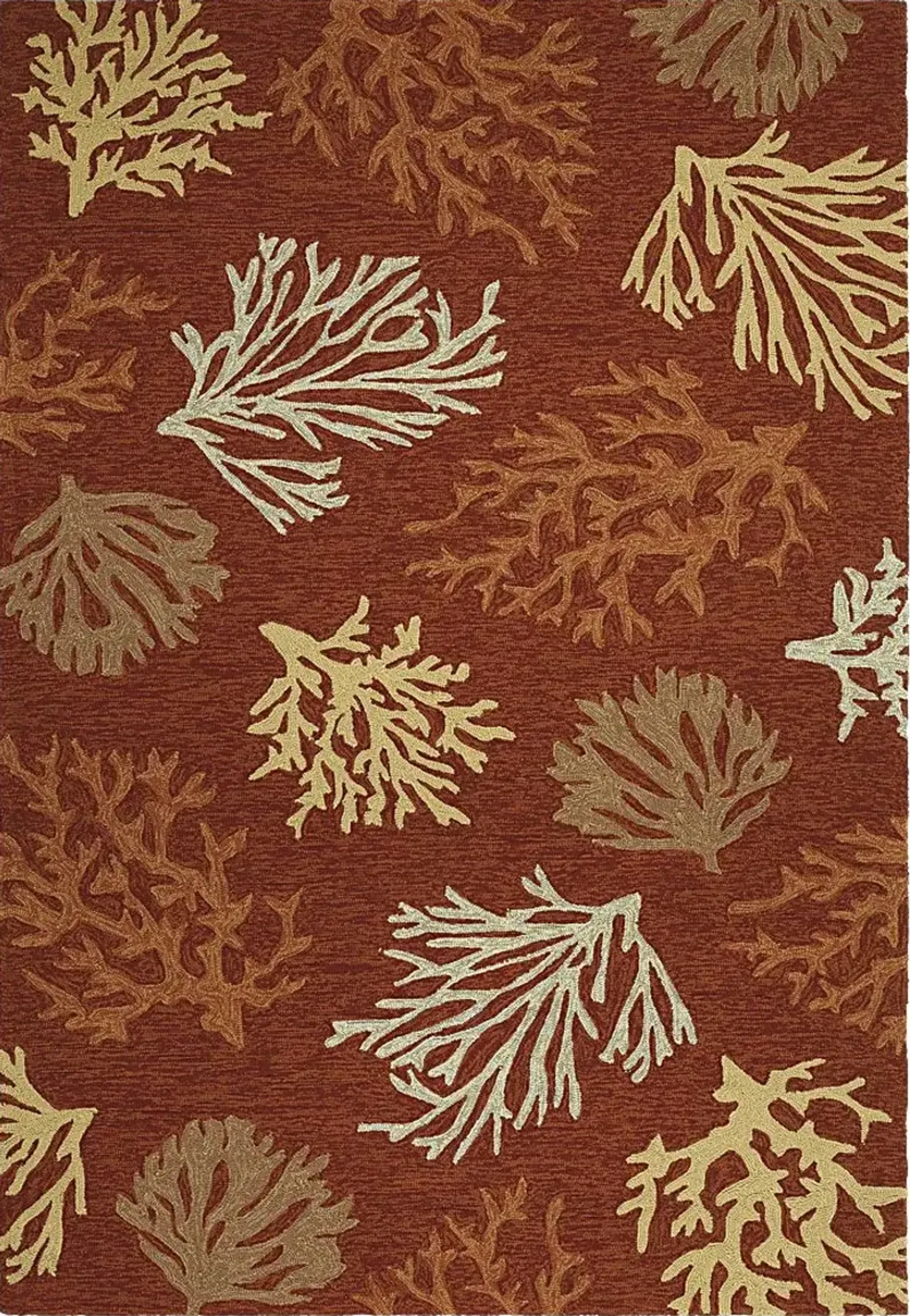 Sea Reef Brown 5'6' x 8' Indoor/Outdoor Rug