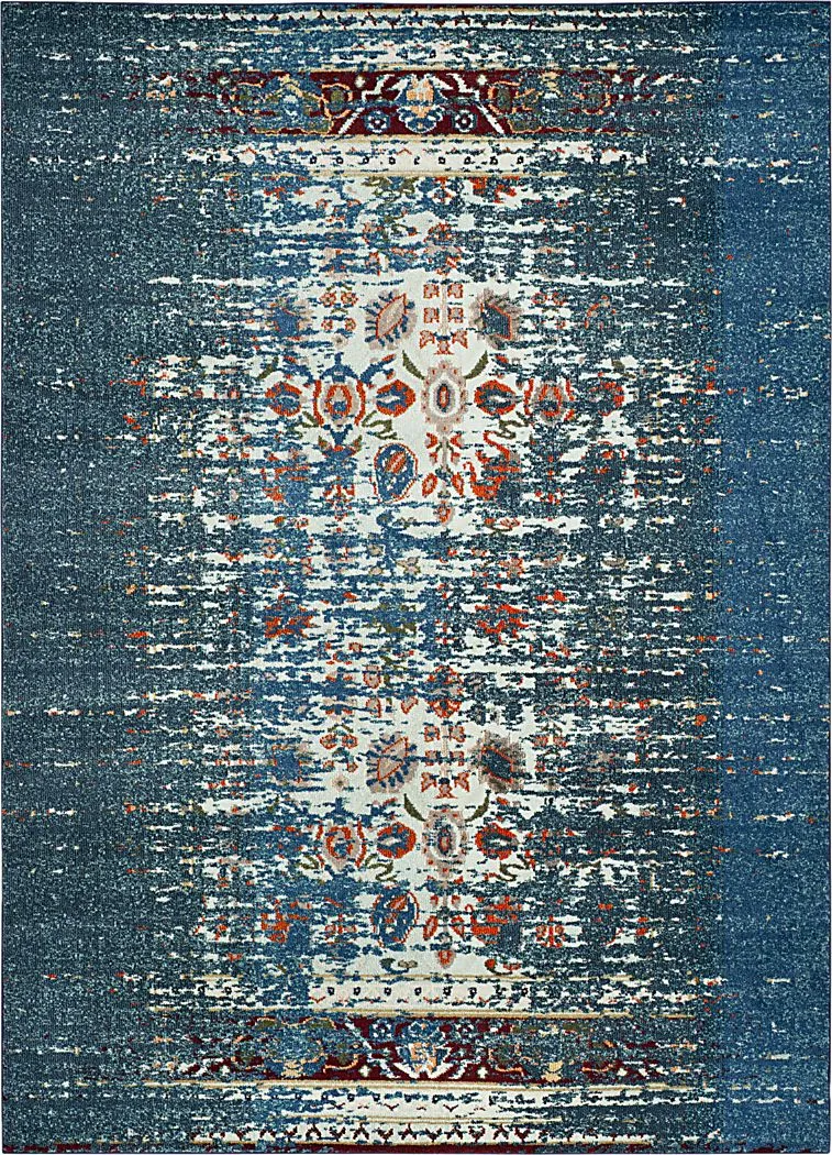 Aziza Blue 5'1 x 7'7 Rug