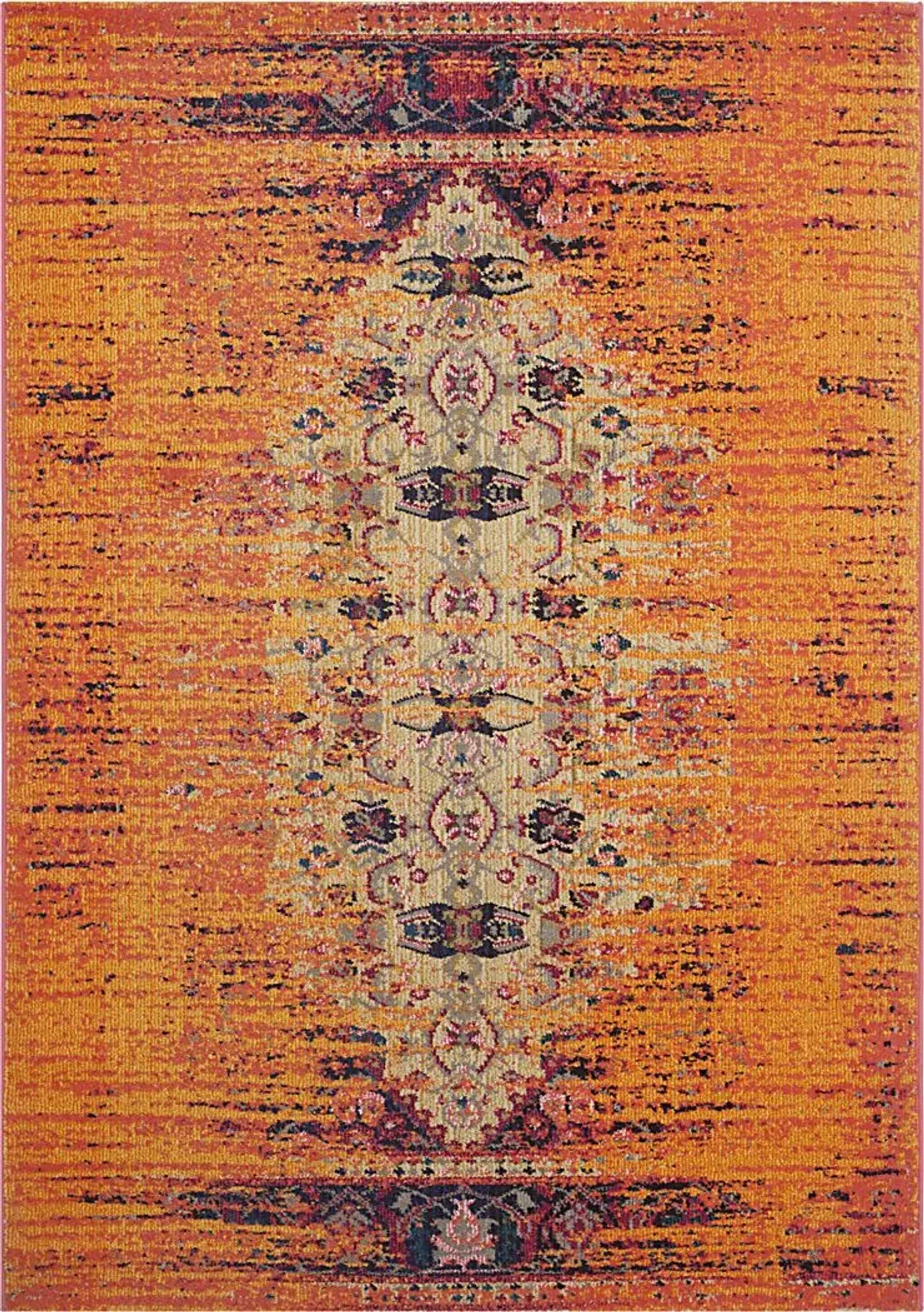 Nimah Orange 5'1 x 7'7 Rug