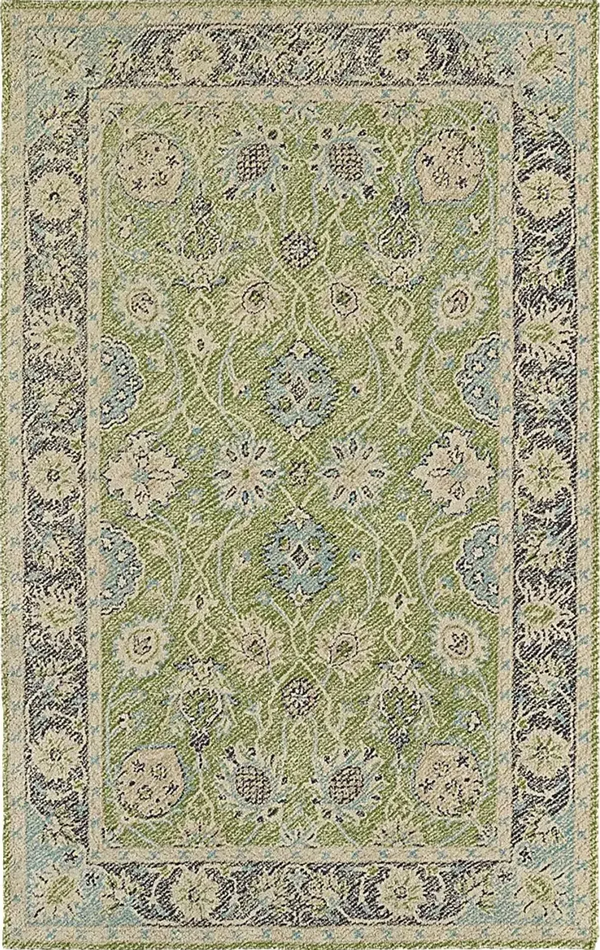 Steadley Green 5' x 7'6 Indoor/Outdoor Rug