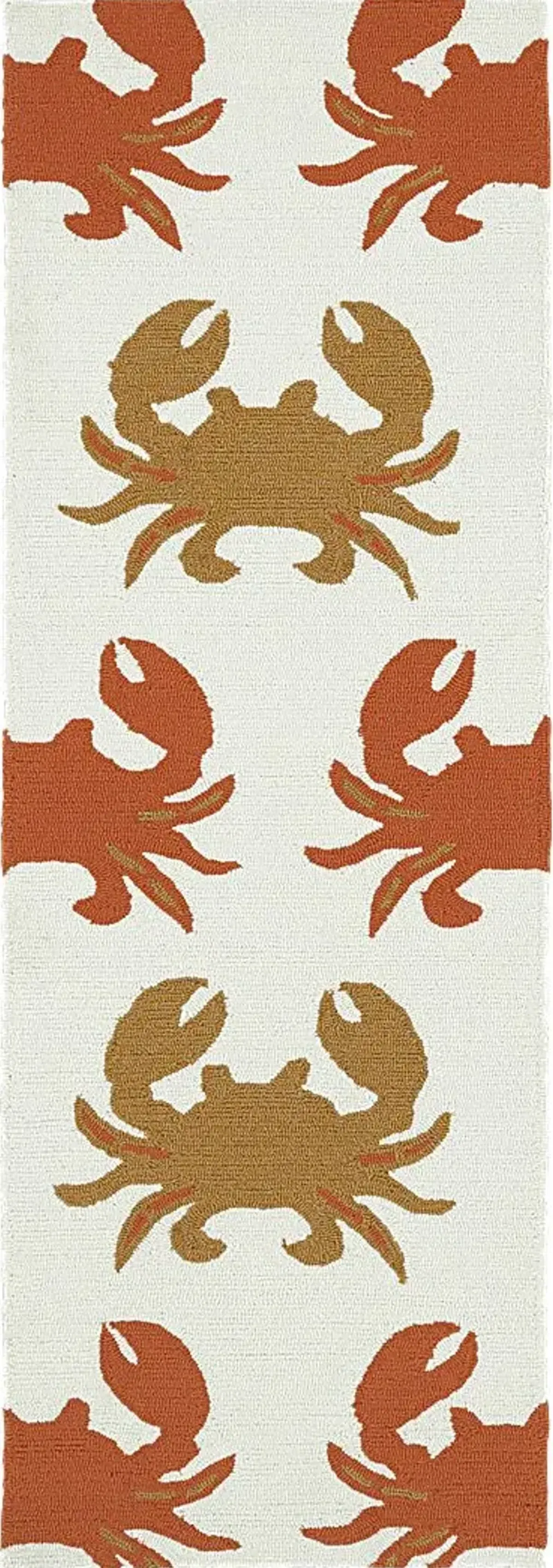 Highland Beach Orange 2' x 6' Indoor/Outdoor Rug