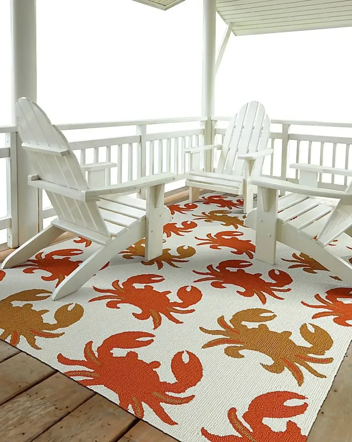 Highland Beach Orange 3' x 5' Indoor/Outdoor Rug