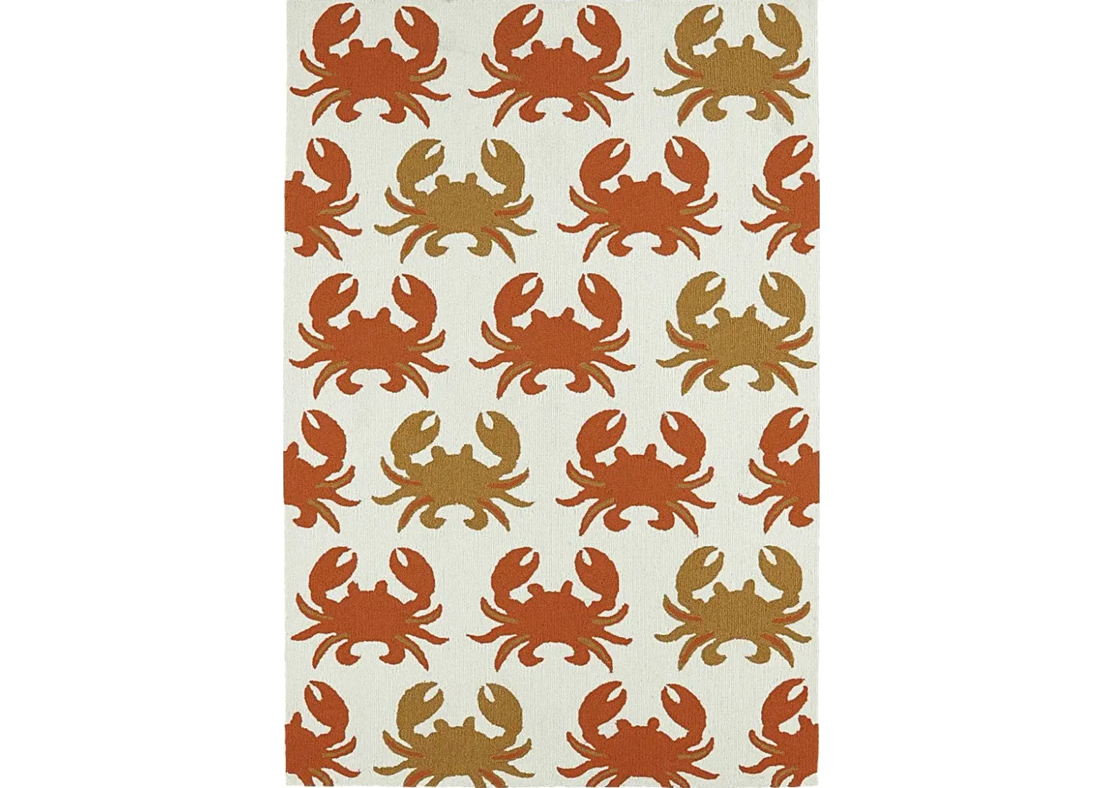 Highland Beach Orange 5' x 7'6 Indoor/Outdoor Rug