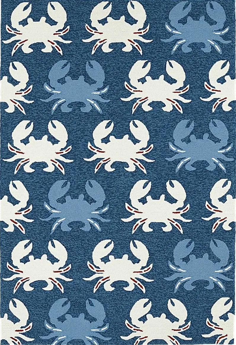 Highland Beach Blue 5' x 7'6 Indoor/Outdoor Rug