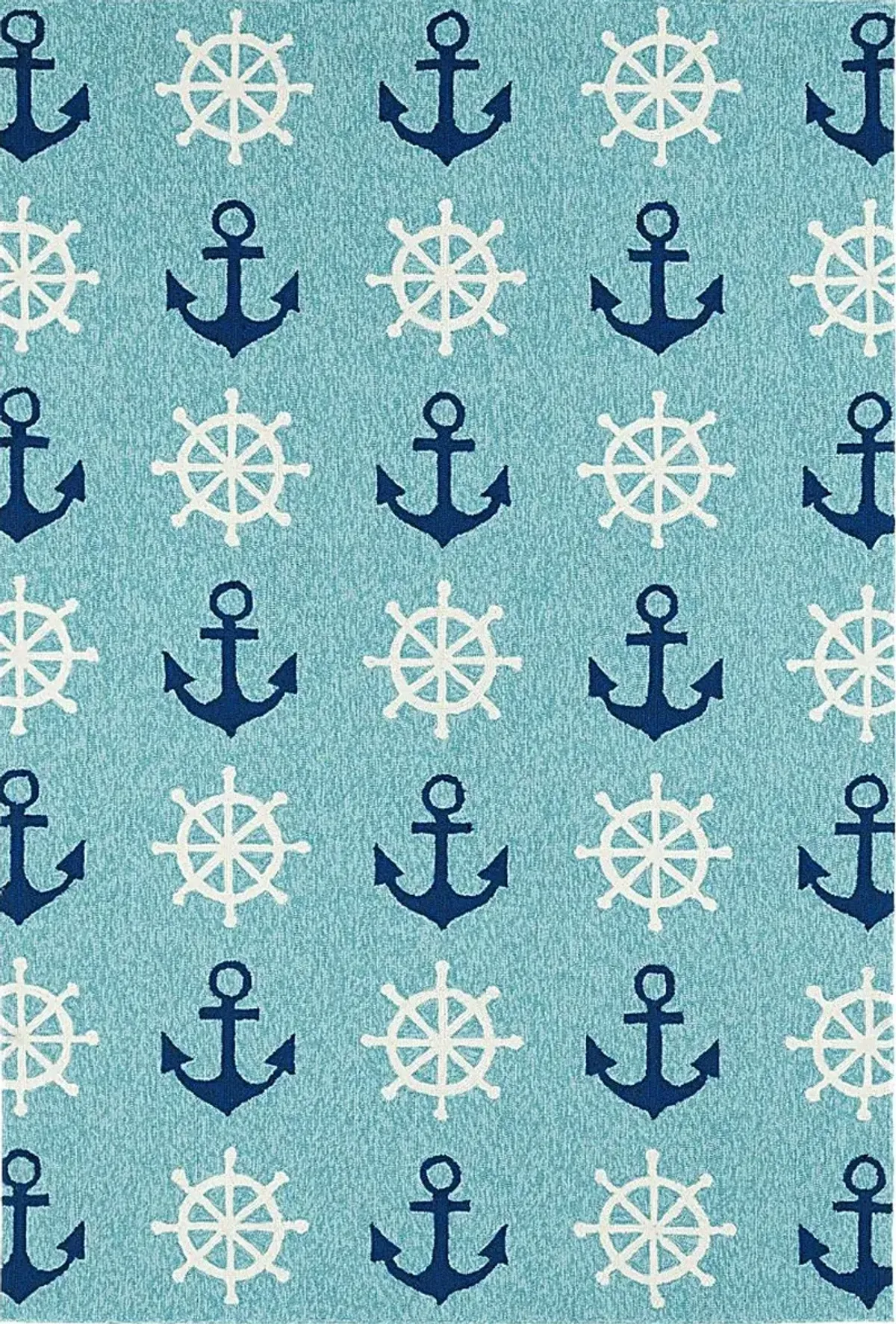 Nautical Life Blue 3' x 5' Indoor/Outdoor Rug