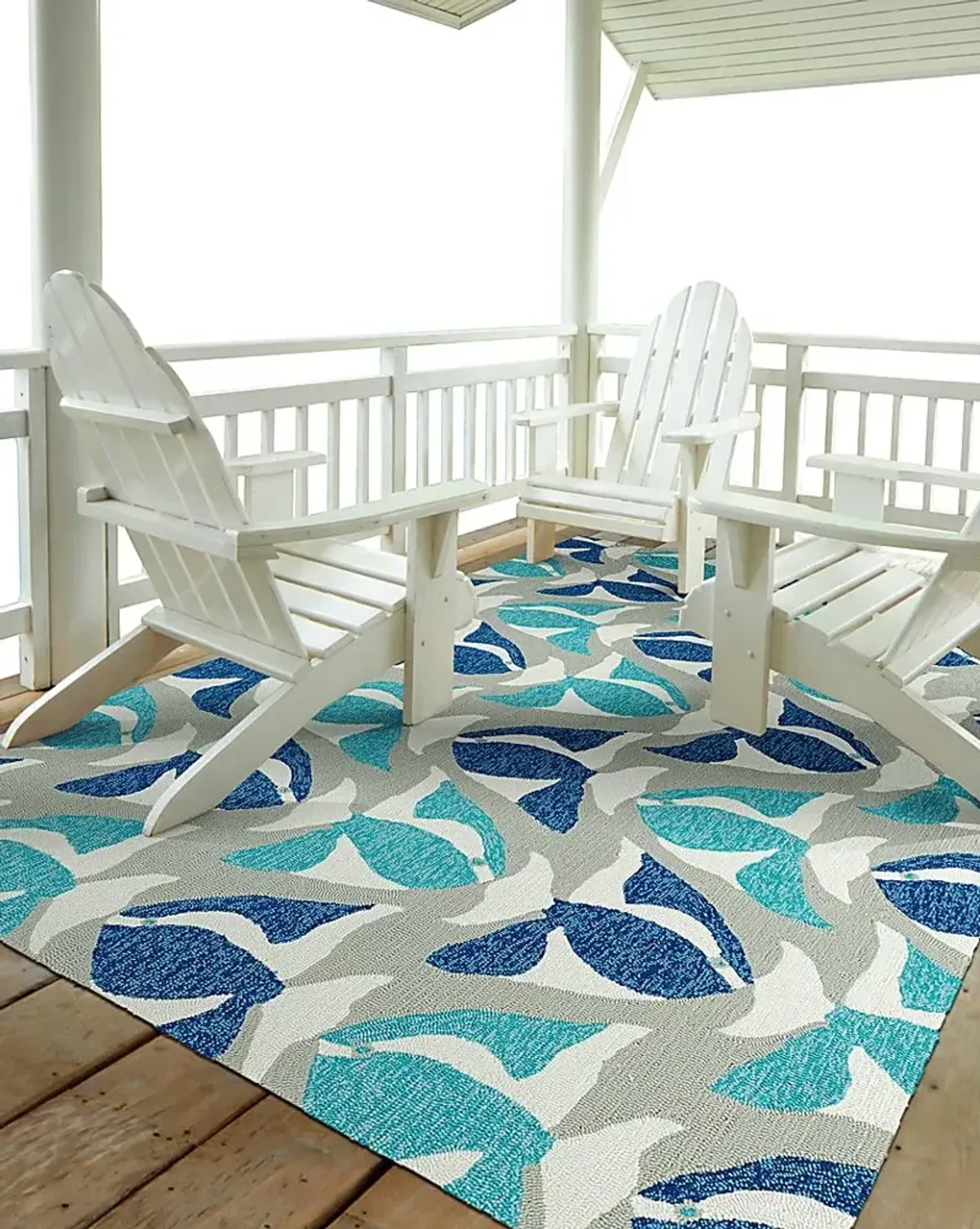 Aletta Blue 7'6 x 9' Indoor/Outdoor Rug