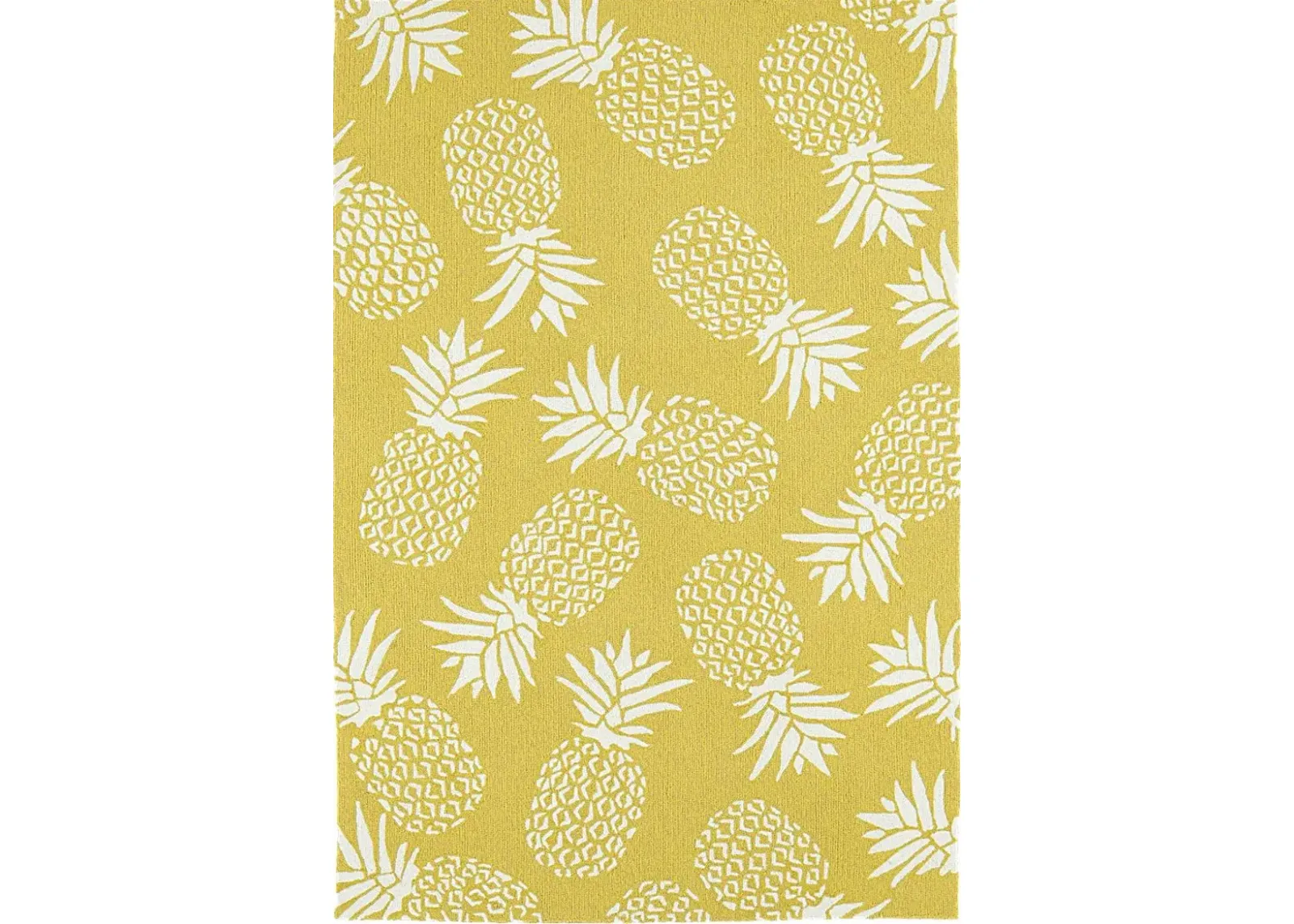 Pineapple Paradise Gold 2' x 6' Indoor/Outdoor Rug