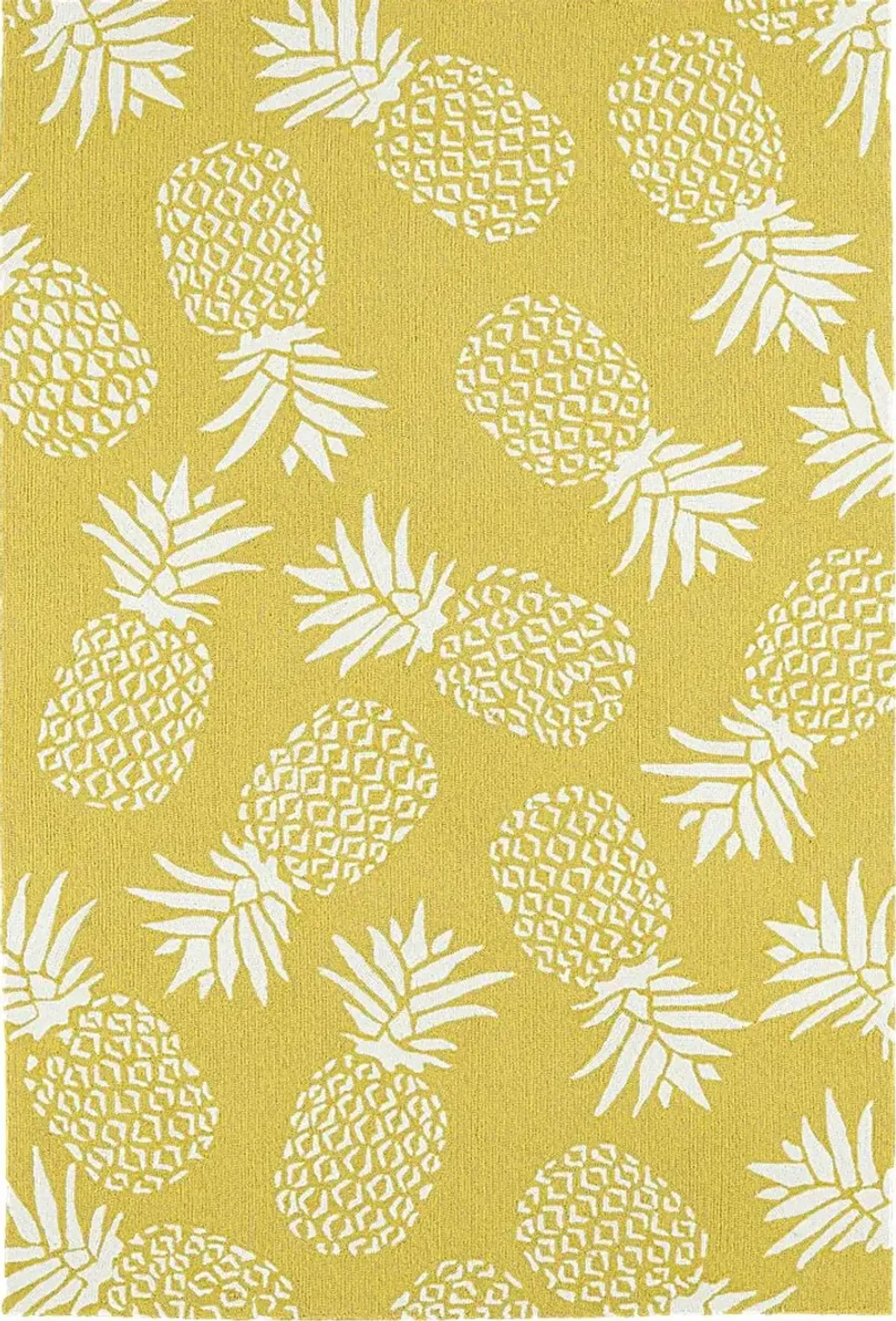 Pineapple Paradise Gold 2' x 6' Indoor/Outdoor Rug