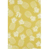 Pineapple Paradise Gold 3' x 5' Indoor/Outdoor Rug