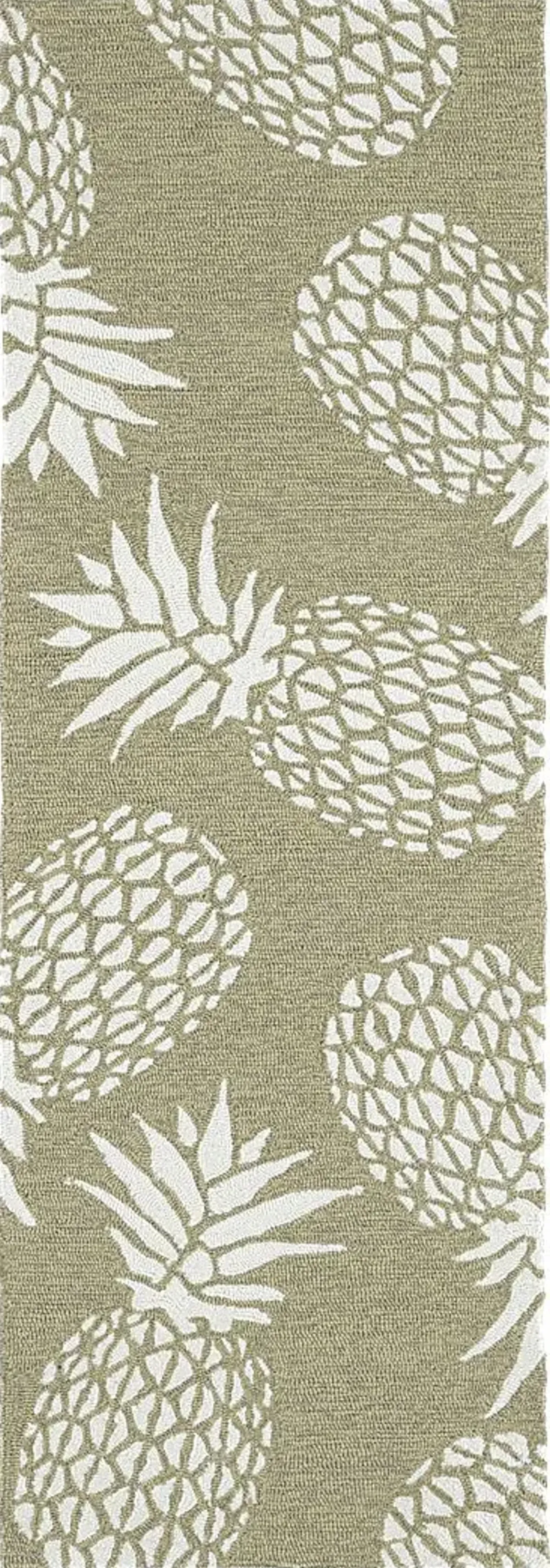 Pineapple Paradise Brown 2' x 6' Indoor/Outdoor Rug