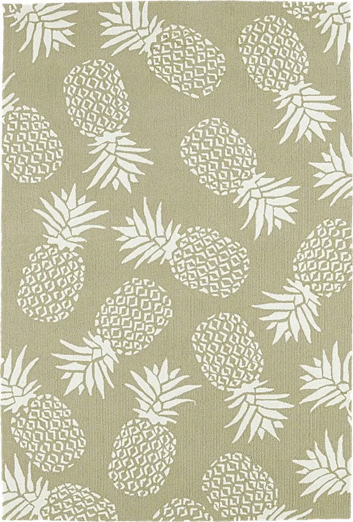 Pineapple Paradise Brown 3' x 5' Indoor/Outdoor Rug