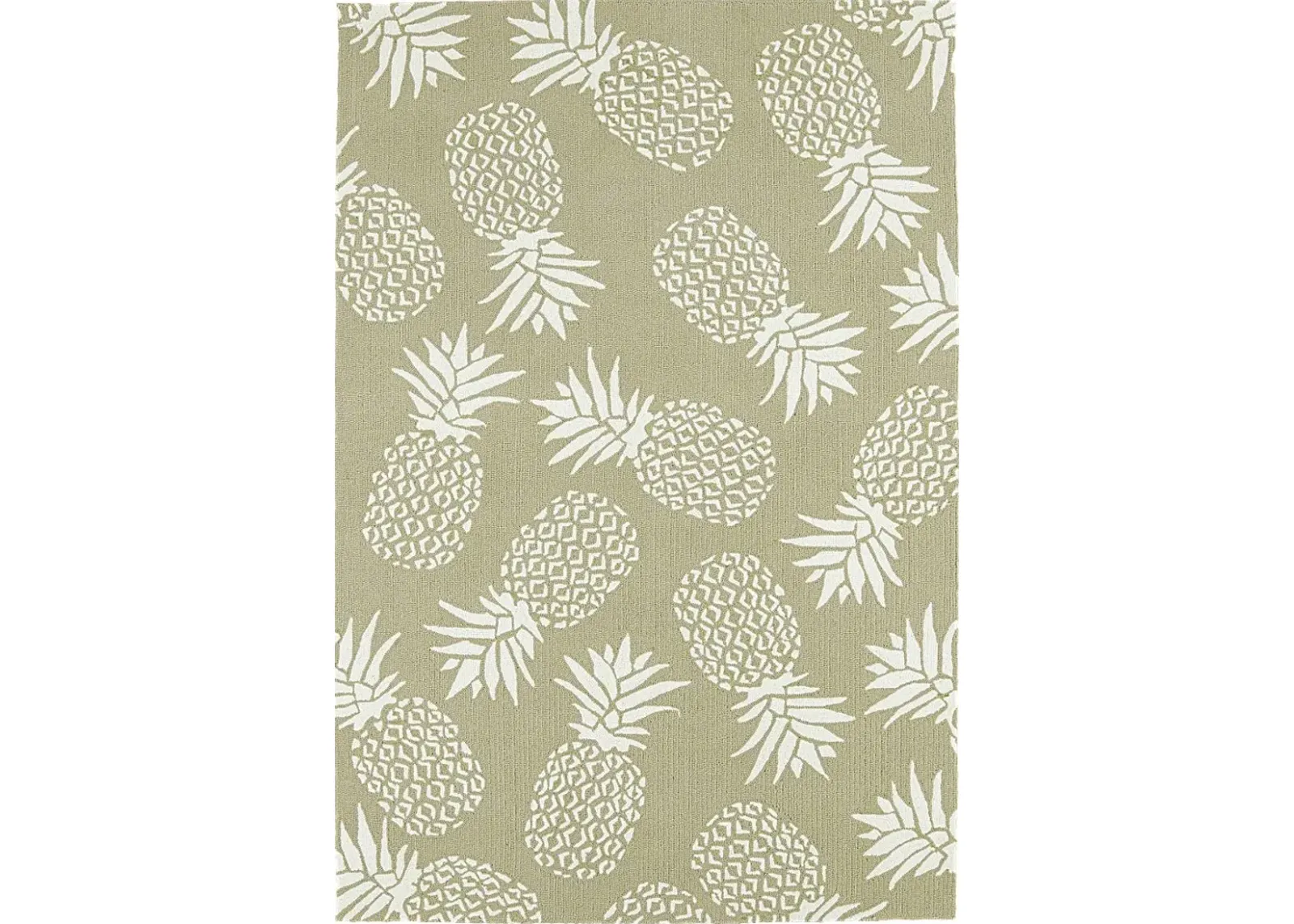 Pineapple Paradise Brown 3' x 5' Indoor/Outdoor Rug