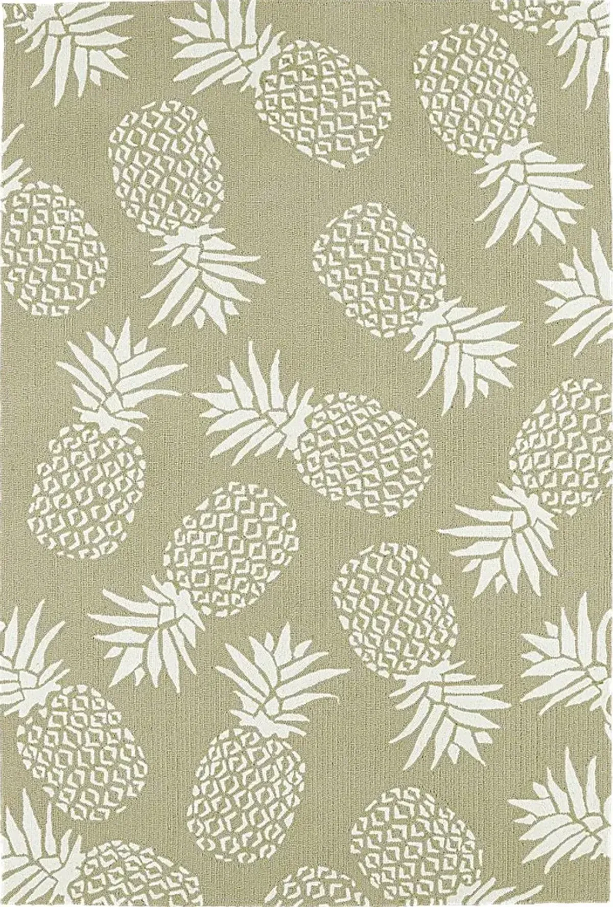 Pineapple Paradise Brown 3' x 5' Indoor/Outdoor Rug