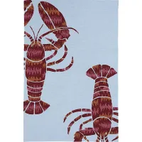 Lobster Bay Blue 3' x 5' Indoor/Outdoor Rug