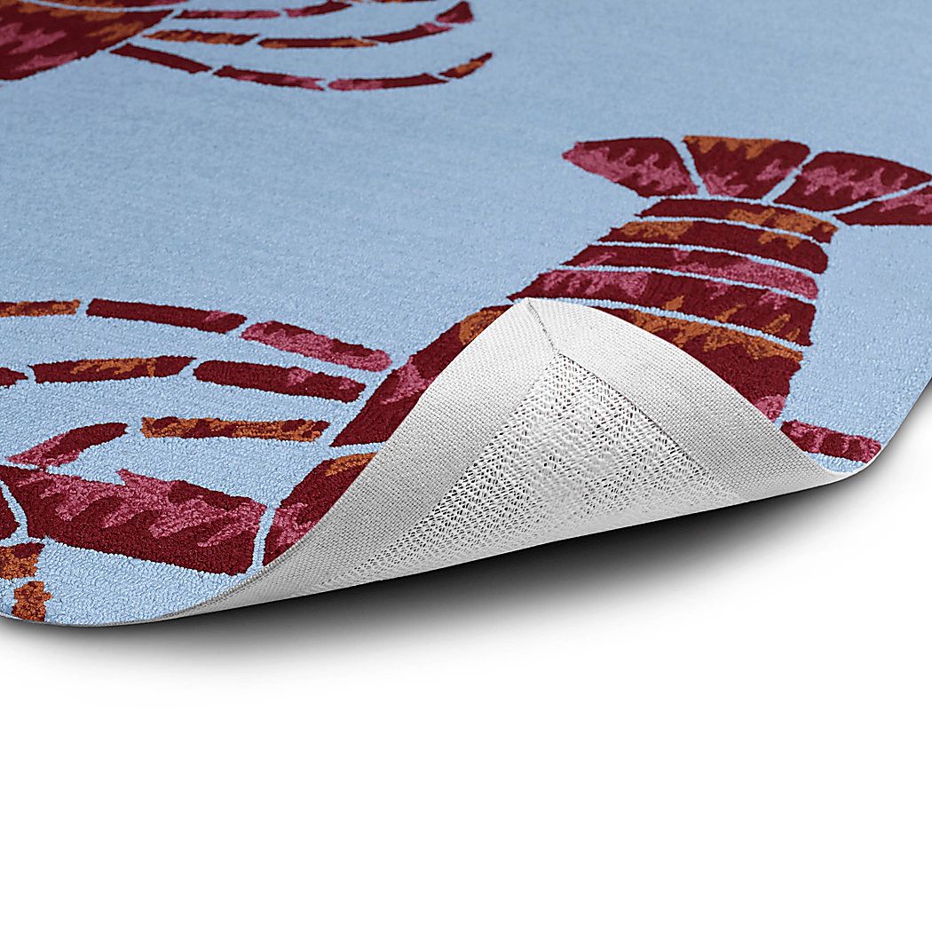 Lobster Bay Blue 5' x 7'6 Indoor/Outdoor Rug
