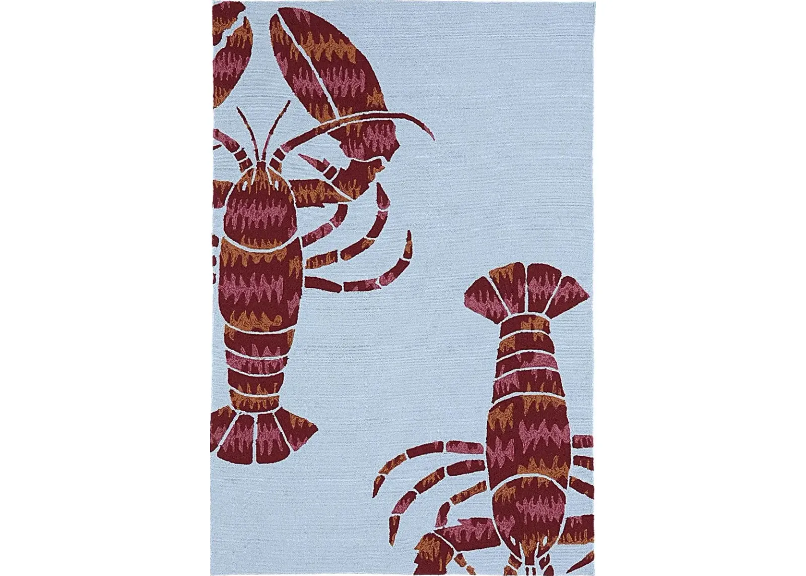 Lobster Bay Blue 5' x 7'6 Indoor/Outdoor Rug