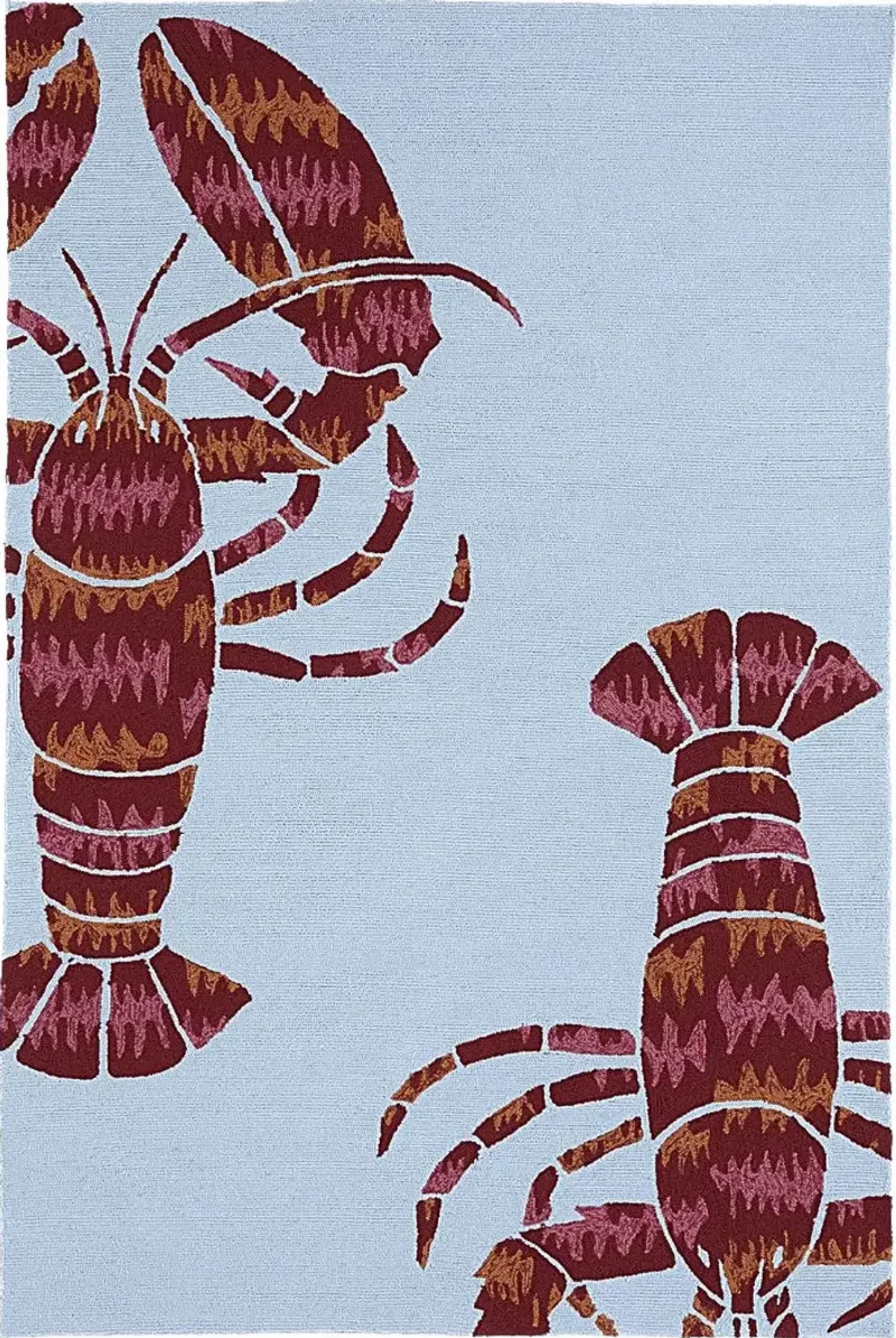 Lobster Bay Blue 7'6 x 9' Indoor/Outdoor Rug