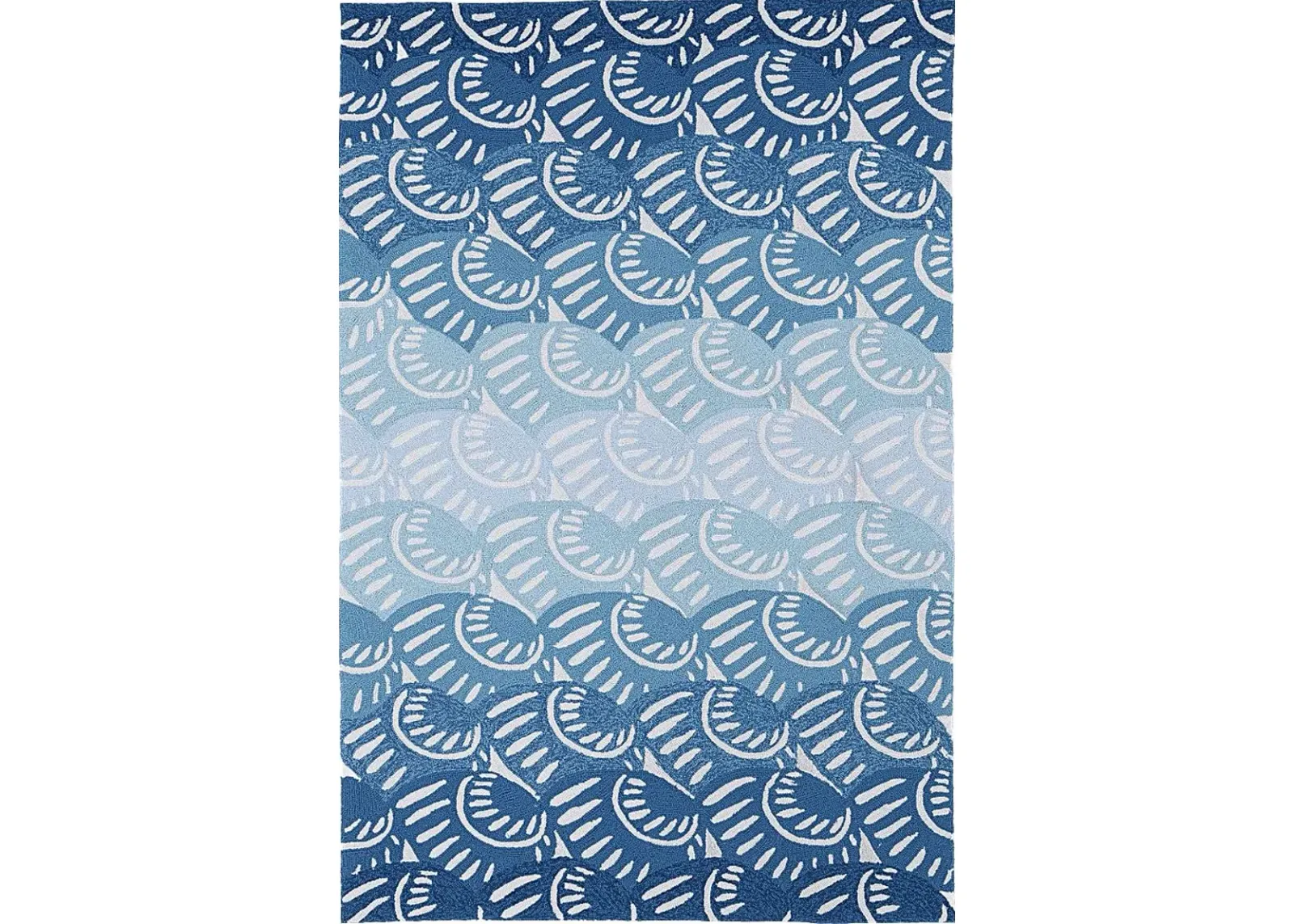 Kahili Blue 5' x 7'6 Indoor/Outdoor Rug