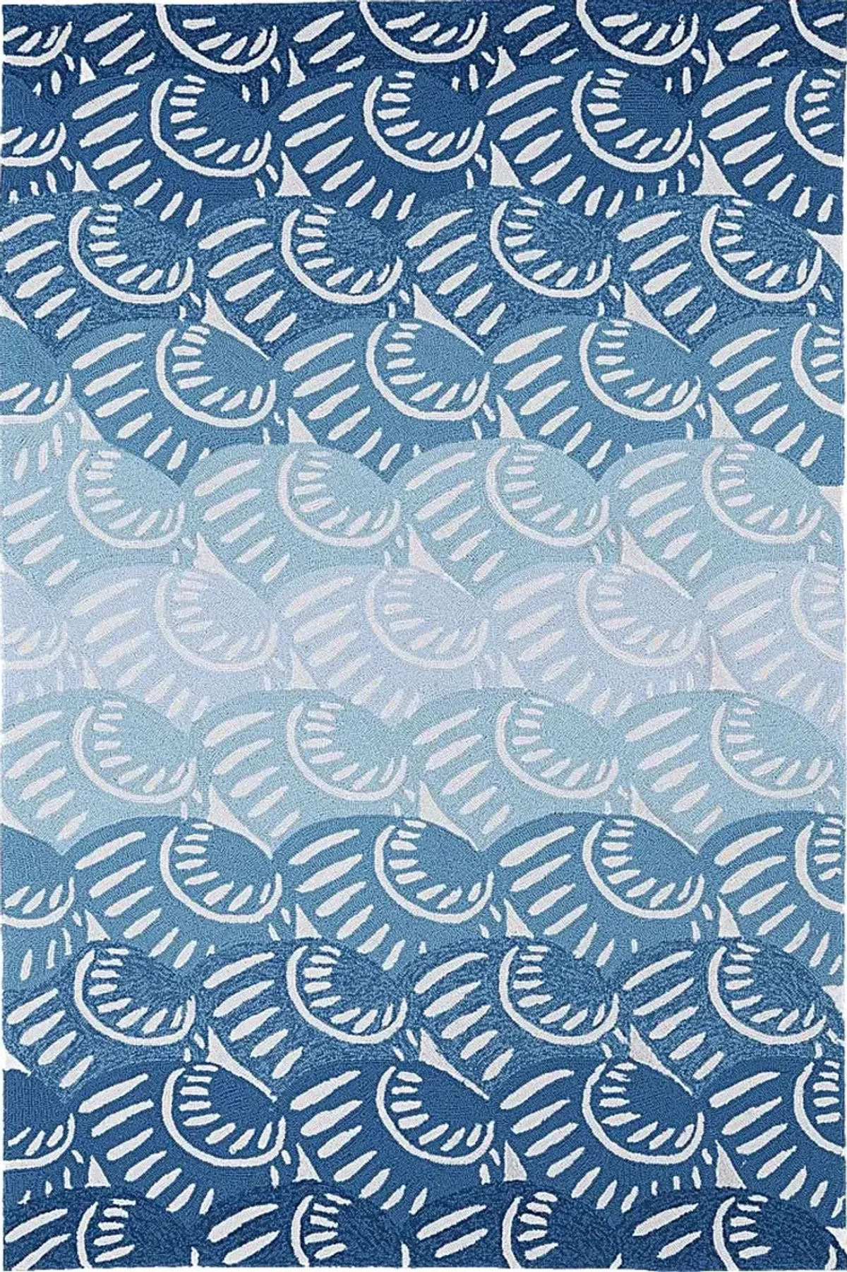 Kahili Blue 5' x 7'6 Indoor/Outdoor Rug