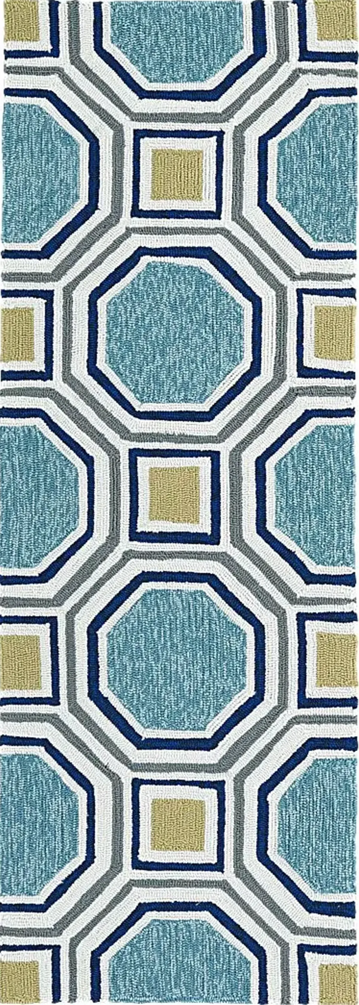 Jazlynn Blue 4' x 6' Indoor/Outdoor Rug