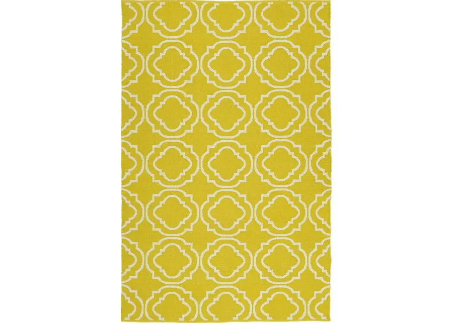 Diaz Yellow 8' x 10' Rug Indoor/Outdoor Rug