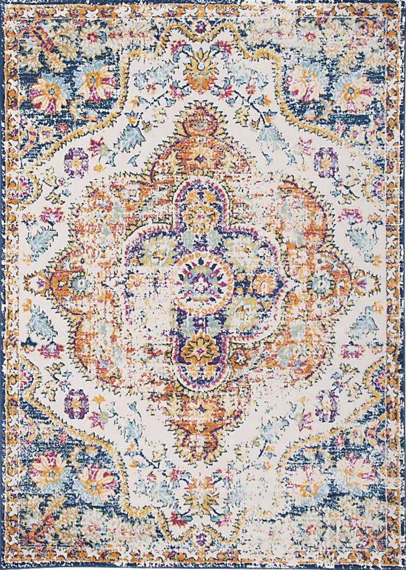 Jeman Blue 5' x 7' Rug