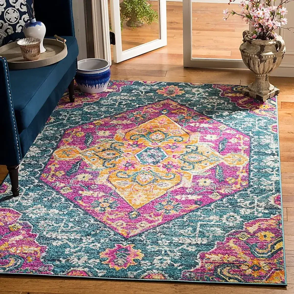 Leya Nights Blue 3' x 5' Rug