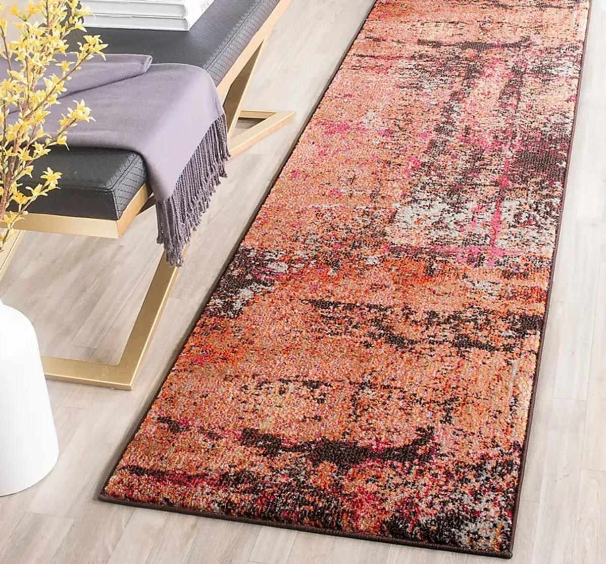 Renner Mill Orange 2'2 x 10' Runner Rug