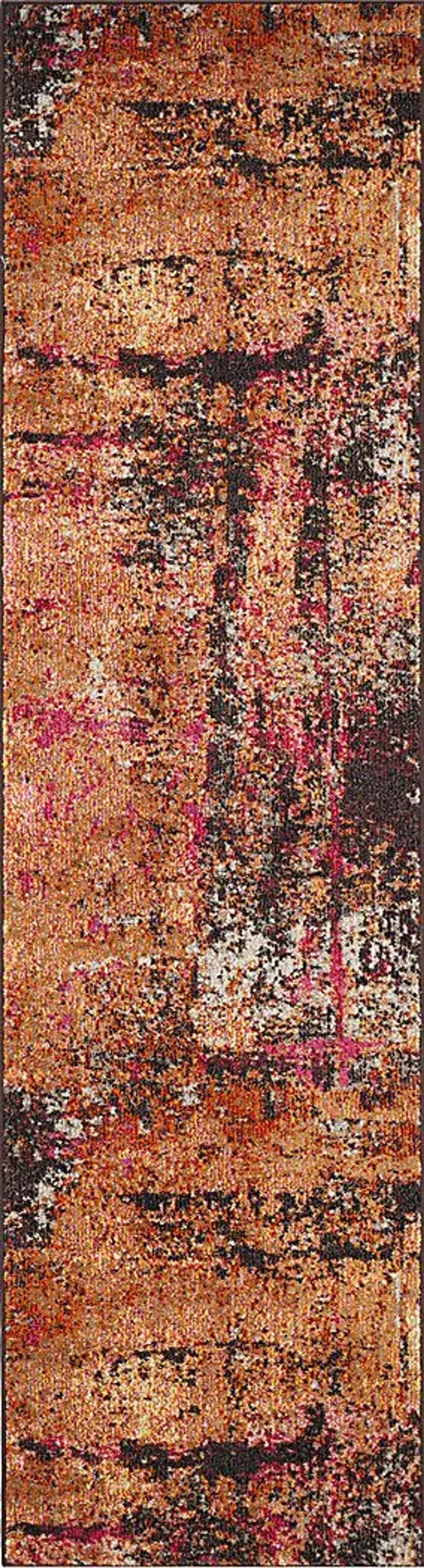 Renner Mill Orange 2'2 x 10' Runner Rug