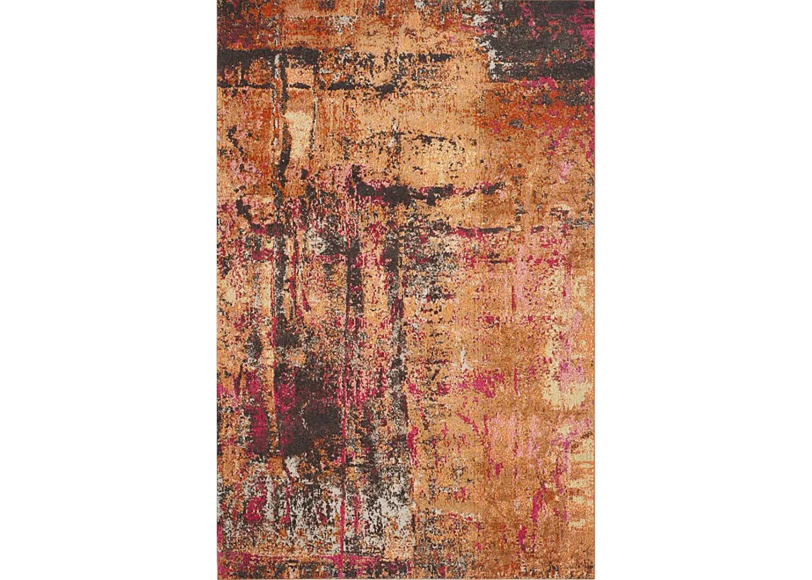 Renner Mill Orange 6'7 x 9'2 Rug