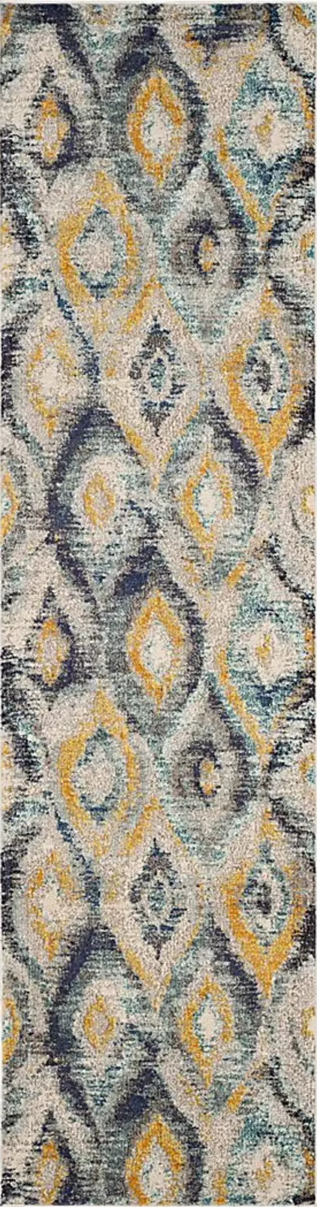 Midway Bay Blue 2'2 x 10' Runner Rug