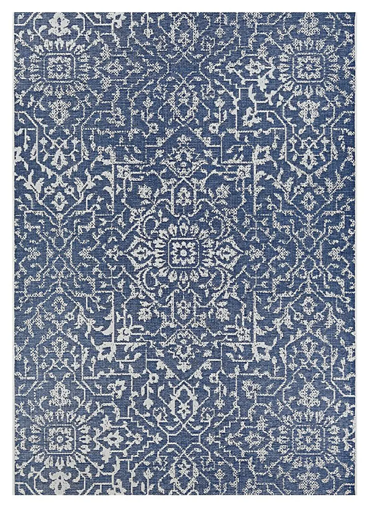 Dalmally Navy 5'3 x 7'6 Indoor/Outdoor Rug