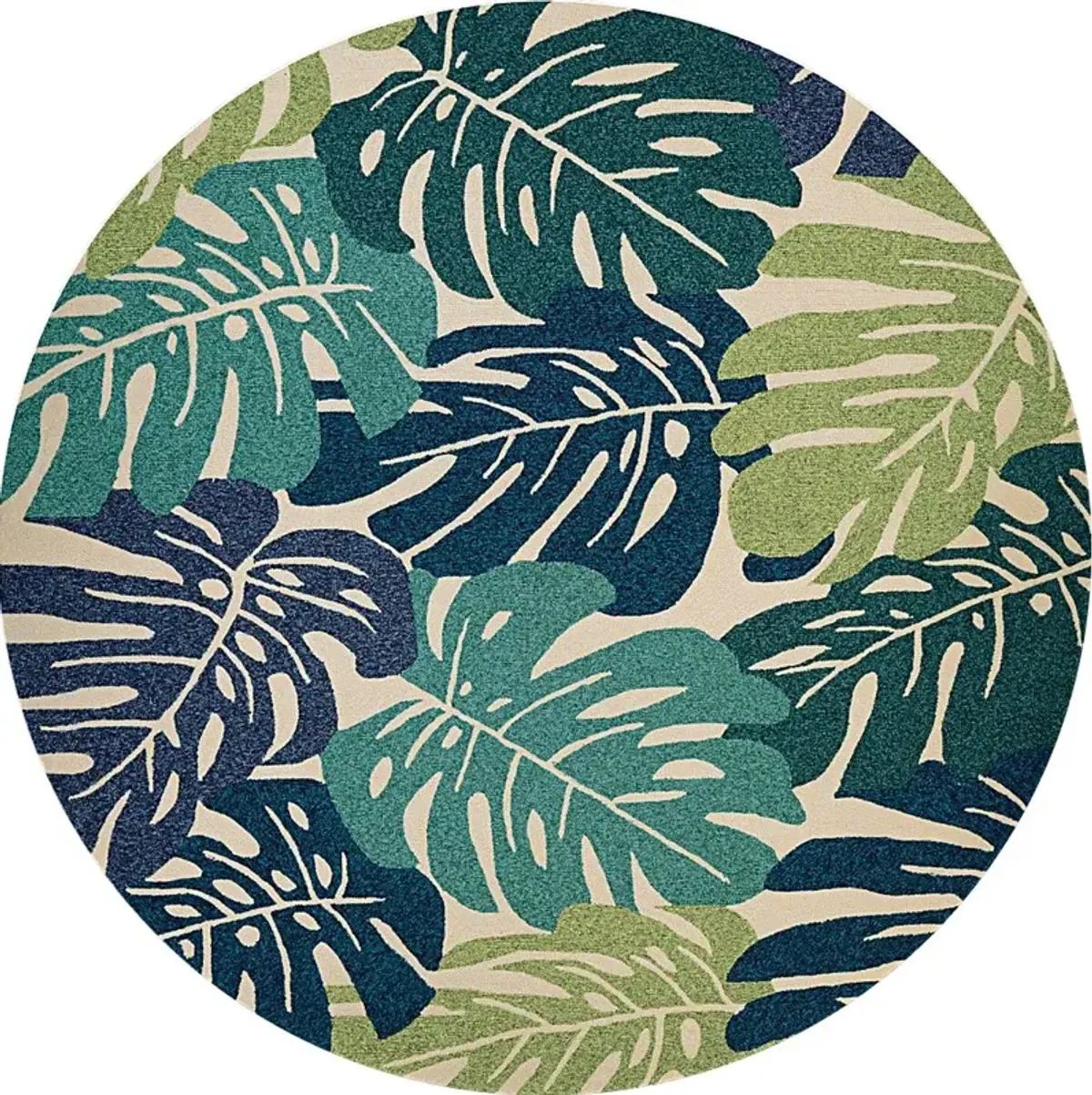 Waterside Wade Green 7'10 Indoor/Outdoor Round Rug