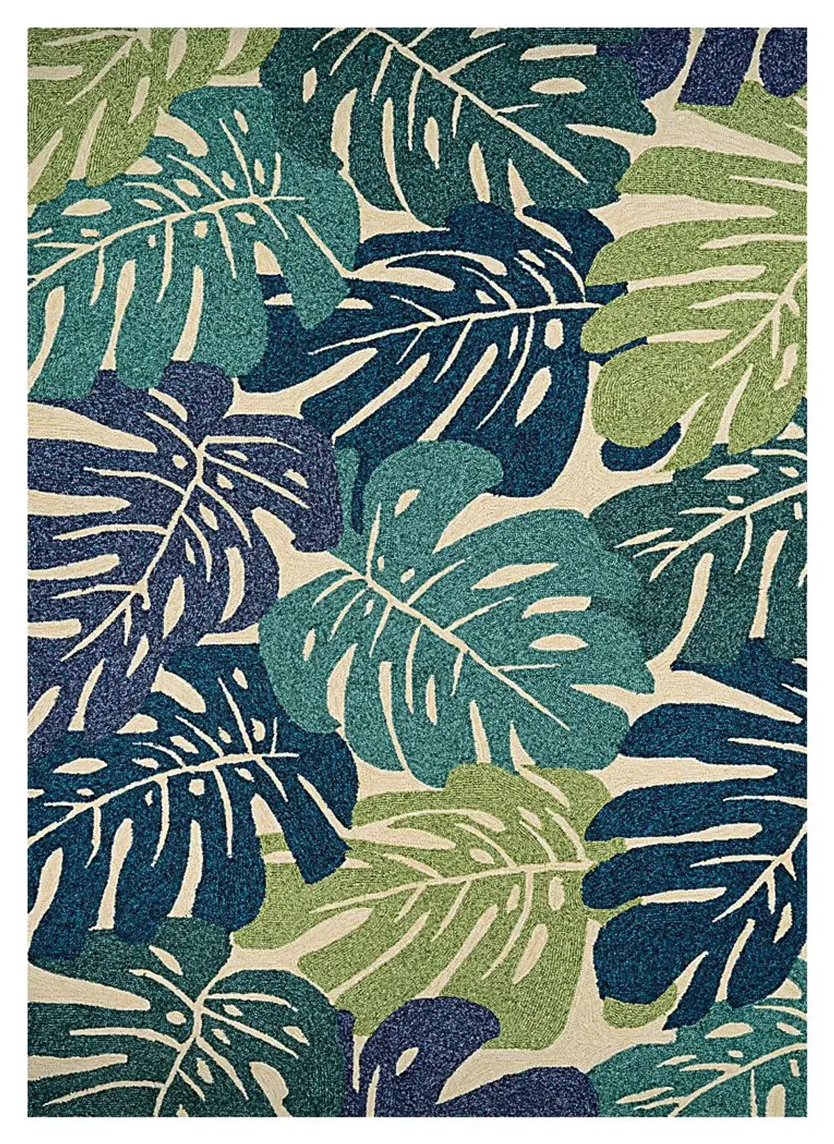 Waterside Wade Green 5'6 x 8' Indoor/Outdoor Rug