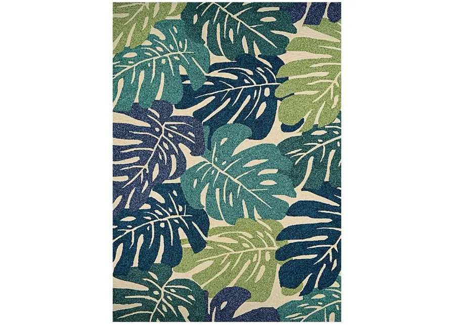 Waterside Wade Green 8' x 11' Indoor/Outdoor Rug