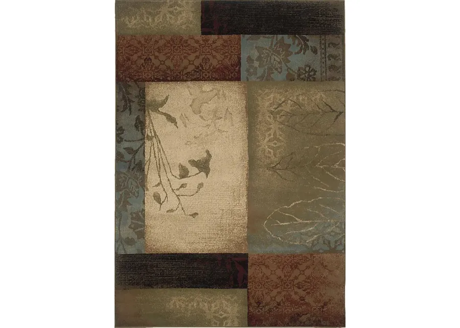 Ashby 7'8 x 10'10 Brown Multi Rug