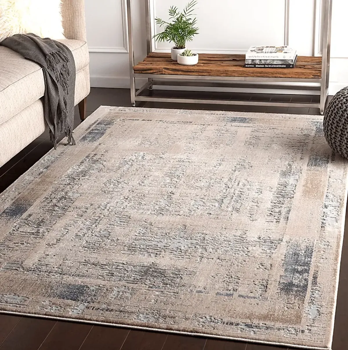 Ediline Ivory 6'7 x 9'6 Rug