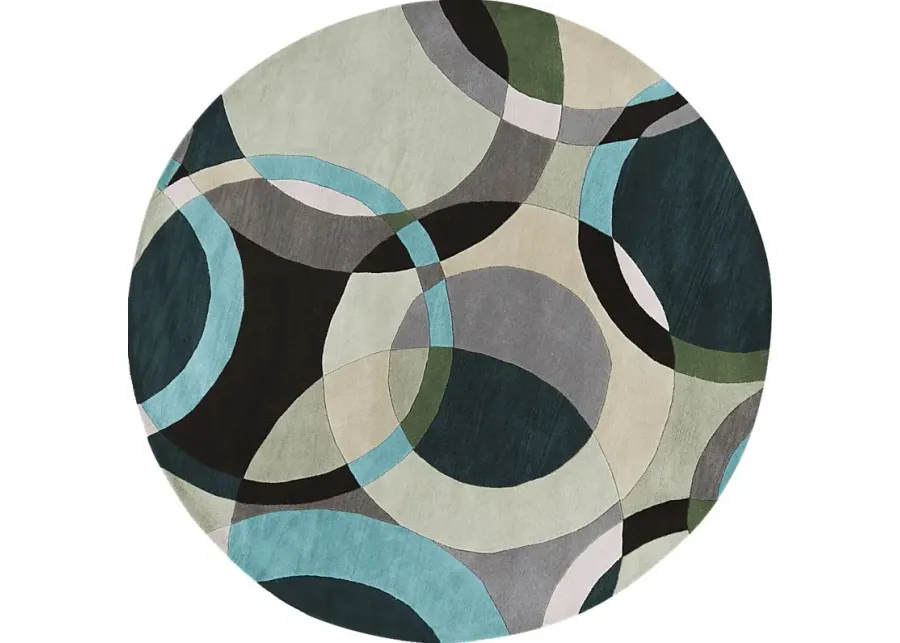 Avere Green 8' Round Rug