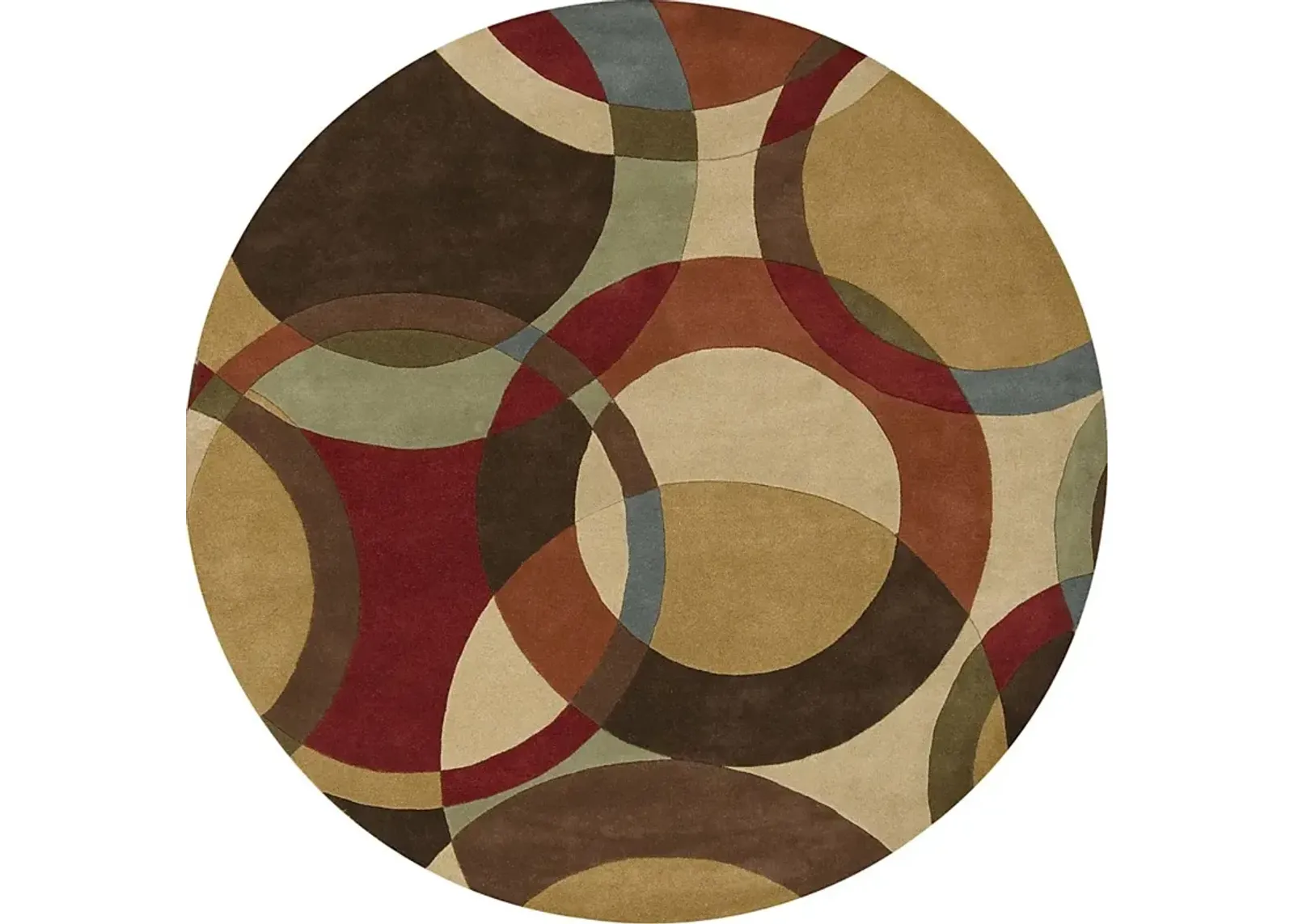 Avere Brown 8' Round Rug