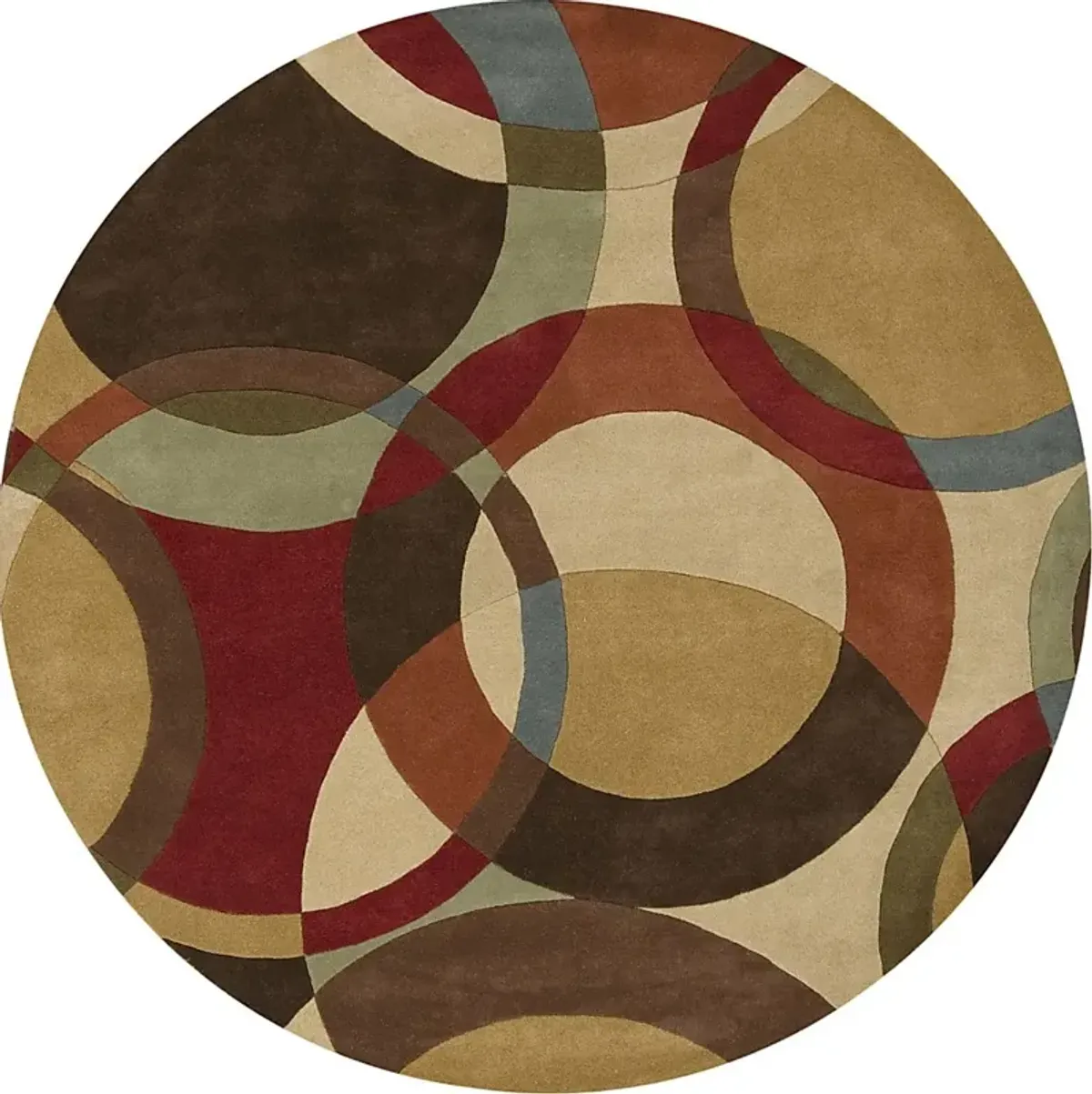 Avere Brown 8' Round Rug