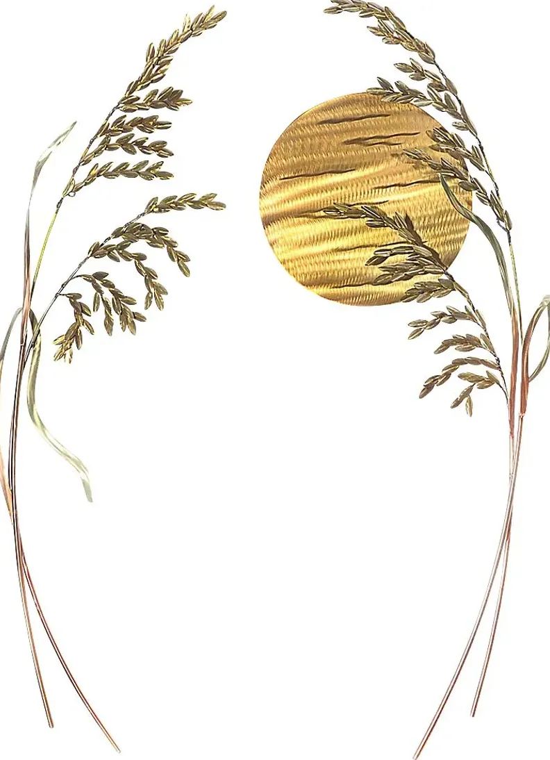 Sea Oats By The Sun Gold Indoor/Outdoor Wall Art