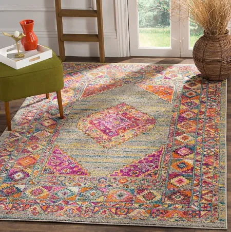 Lowell Point Gray 5'1 x 7'6 Rug
