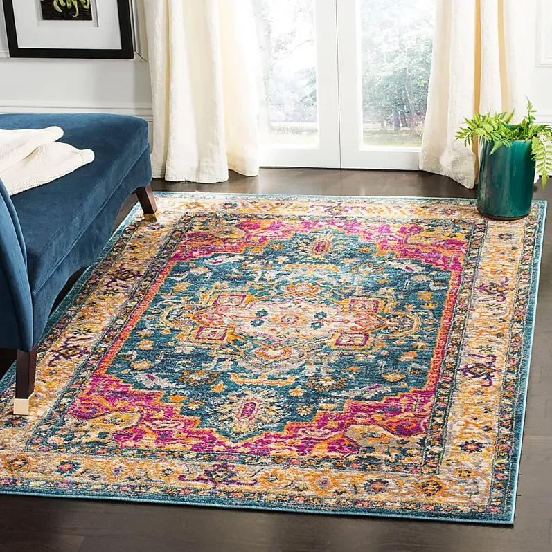 Fairview Spring Blue 5'1 x 7'6 Rug