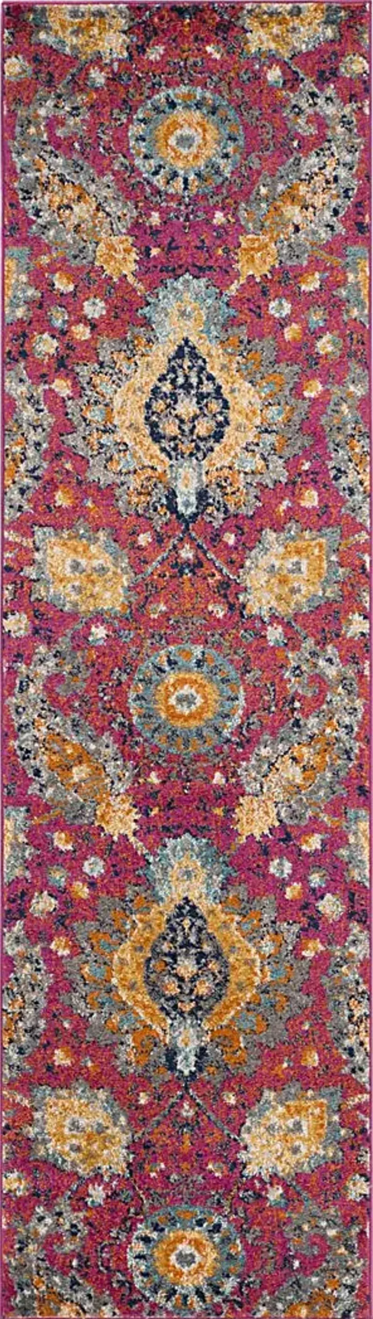 Chancey Park Fuchsia 2'3 x 8' Runner Rug